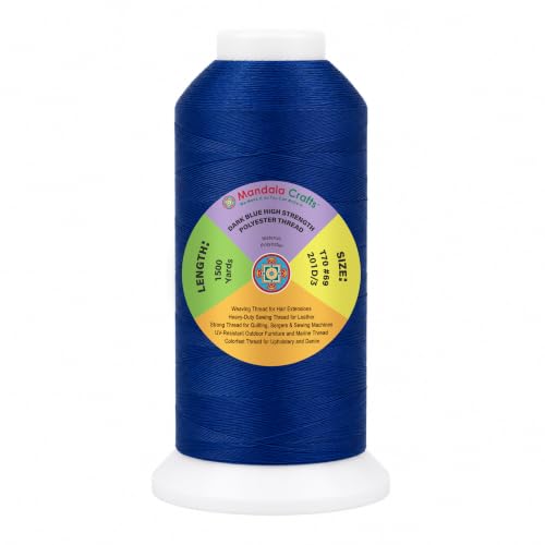 Dark Blue Tex 70 Polyester Heavy Duty Thread for Upholstery