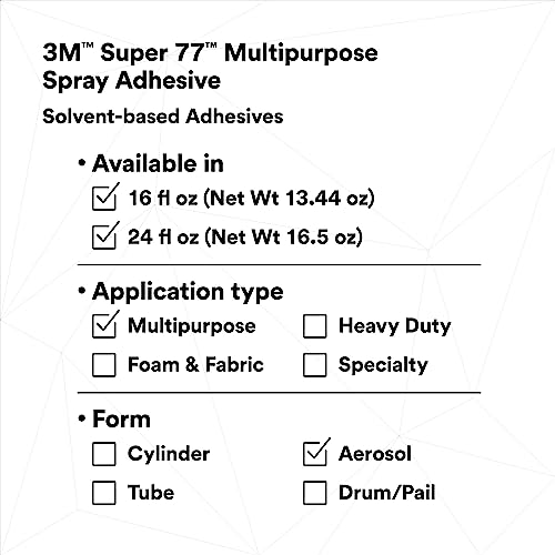 Super 77 Multipurpose Permanent Spray Adhesive Glue (16.75 Ounce)