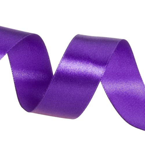 1 Inch Purple Solid Satin Ribbon for Gift Wrapping (150 Foot)