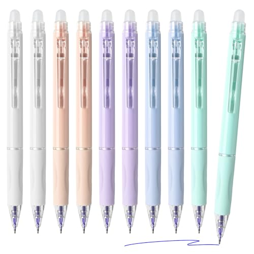 10 Pcs Retractable Erasable Gel Pens (10 Count)