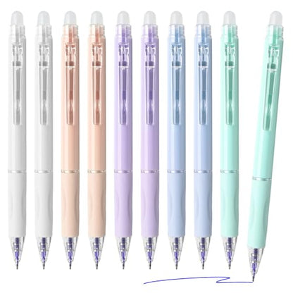 10 Pcs Retractable Erasable Gel Pens (10 Count)