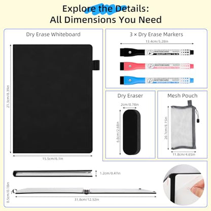 Portable Dry Erase Whiteboard Notebook