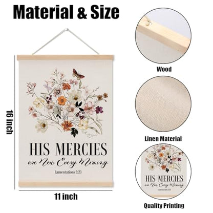 Christian Decor Floral Poster Hanger