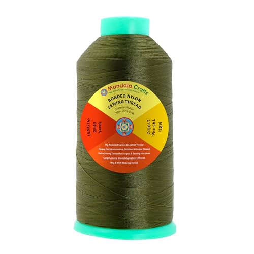 Size 46 210D T45 Olive Drab Bonded Nylon Thread