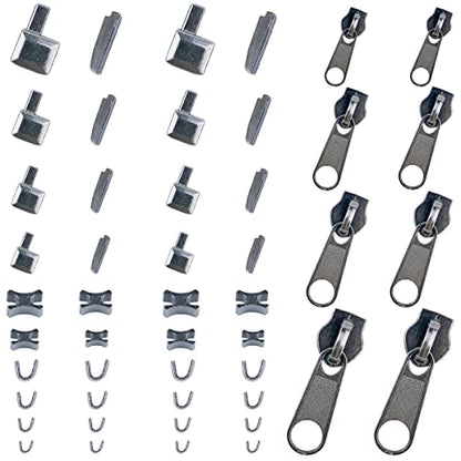 Platinum 48 Piece Metal Zipper Repair Accessories Set (48 Count)