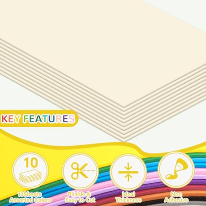 10 Pack Eva Foam Sheets Craft 8 x 12 inch (10 Count)