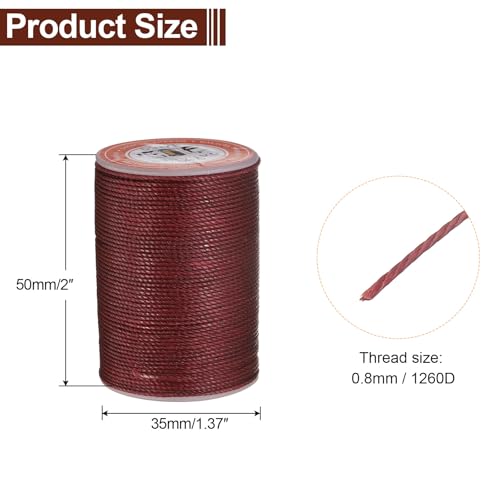 Leather Sewing Waxed Thread 0.8mm 60Yards