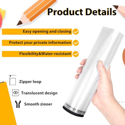 24pcs A4 Mesh Zipper Pouch File Bags