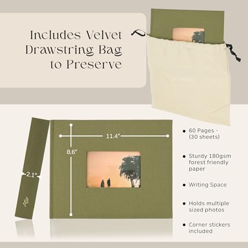 Premium Scrapbook Album with Window and Writing Space