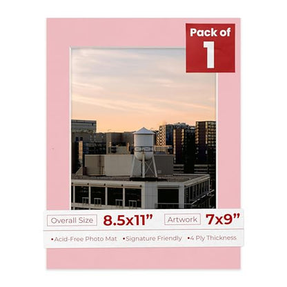 8.5x11 Mat Bevel Cut for 7x9 Photos