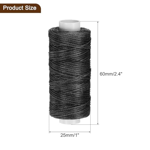 Leather Sewing Waxed Thread 55 Yards 0.8mm Black