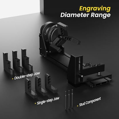 Laser Engraver Ray5 10000mW Engraver Machine DIY CNC Laser Cutter Tool for Metal Glass Wood Working Area 15.7 "x15.7" with Air Assist Rotary Roller Kit Laser