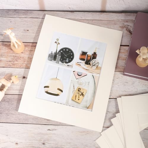 15 Pack 11x14 White Picture Mats for 8x10 Photos (15 Count)