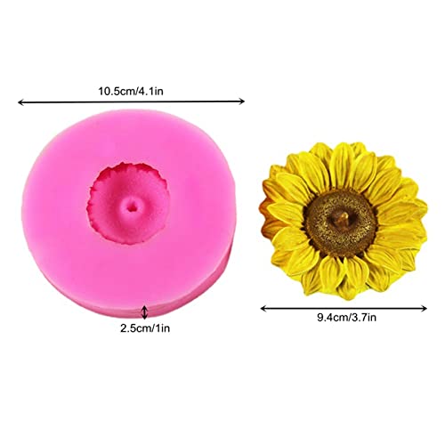 3D Sunflower Silicone Mold for Fondant Chocolate Candy Cake Decorating Candle Soap Baking Pastry Polymer Clay