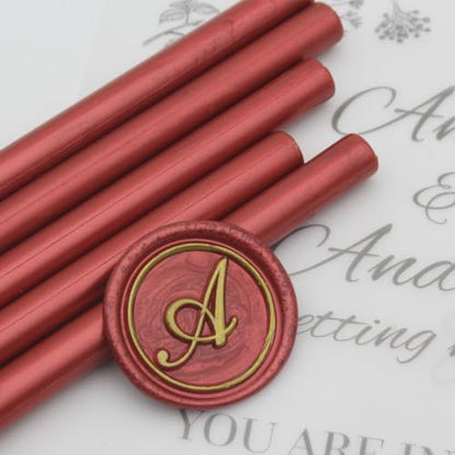 Wine Red Wax Seal Sticks 26pcs