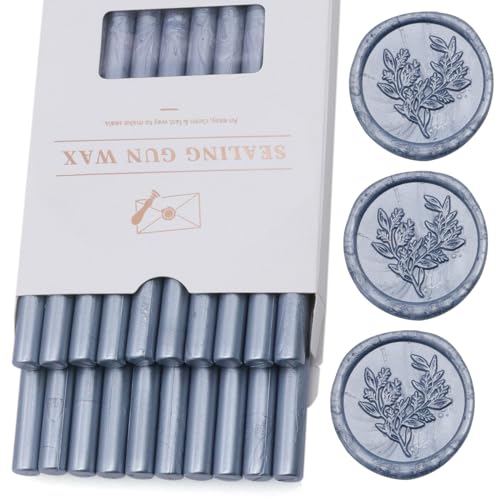 Grey Blue Wax Seal Sticks 20pcs