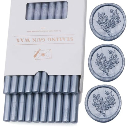 Grey Blue Wax Seal Sticks 20pcs