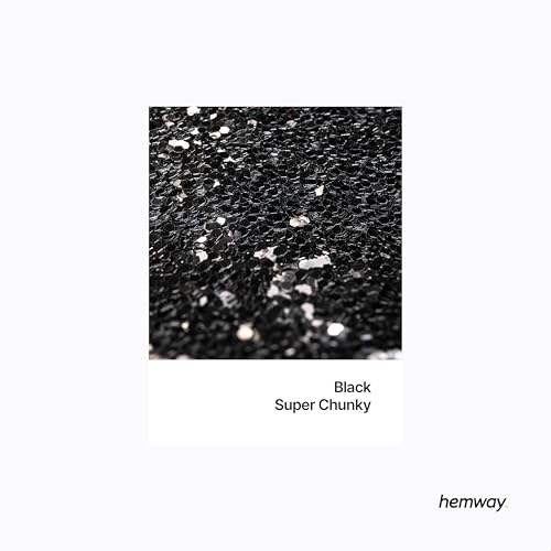 Resin Glitter Black 100g Super Chunky Polyurethane & Epoxy Glitter (3.5 Ounce)
