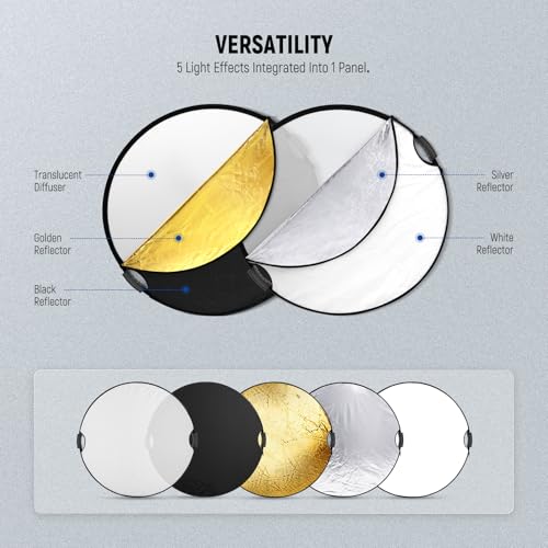 51" 130cm Light Reflector with Handle Grip & 3