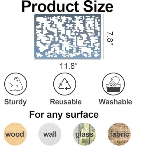 Camo Stencils for Spray Paint 12inch Large Camo Stencil Camouflage Stencils (12 Count)
