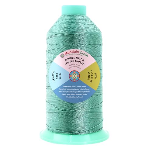 Size 138 420D T135 Aquamarine Bonded Nylon Thread (3750 Foot)
