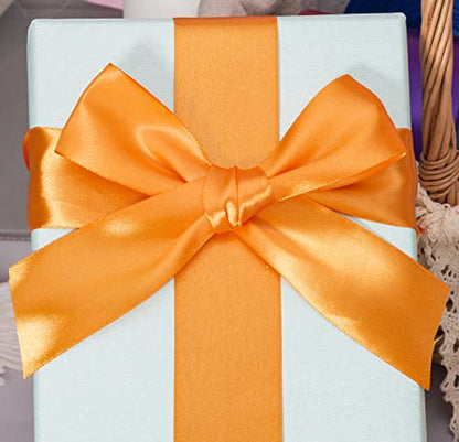 1 1 2 Inch Orange Solid Satin Ribbon for Gift Wrapping (150 Foot)