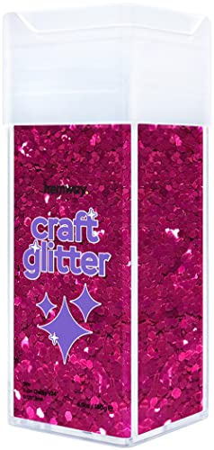 Craft Glitter Shaker Dark Rose Pink 110g Super Chunky (3.8 Ounce)