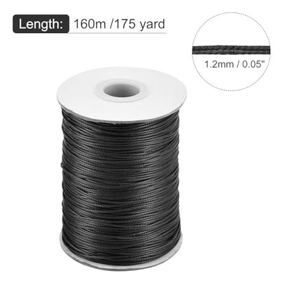 Waxed Cord 1.2mm Waxed Polyester Cord 175 Yard Wax String for Bracelet Making