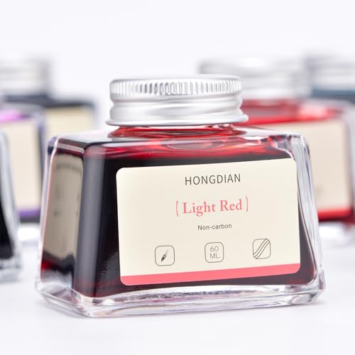 Hongdian Fountain Pen Bottled Ink Light Red Color