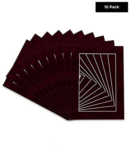 Pack of Ten Acid Free 11x14 Mats Bevel Cut for 8.5x11 Photos (10 Count)
