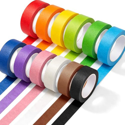 12PCS Colored Masking Tape (12 Count)