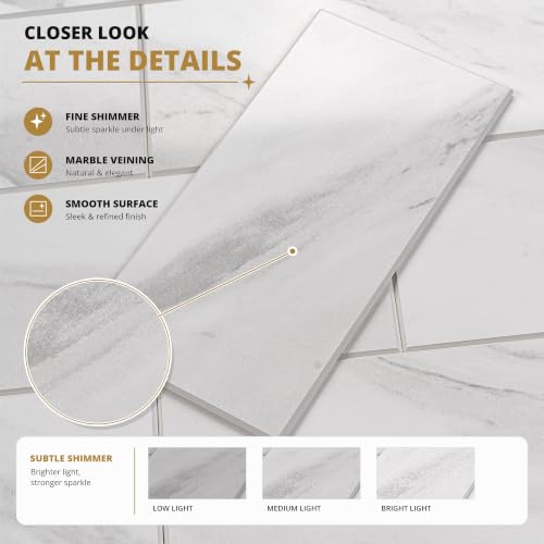 100 Pieces Peel and Stick Backsplash for Kitchen (12.5 Sq Ft)