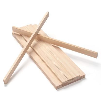 Wood Trim Wooden Strips Slats for Wall (15 Count)