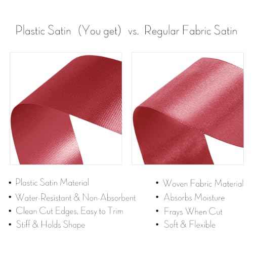 1.5 Inch Red Polypropylene Ribbon