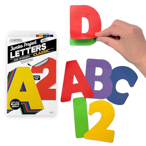 Poster Letters 4” Paper Letters for Poster Board Projects (190 Count)