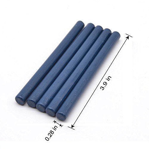 Navy Blue Mini Glue Gun Sealing Wax Stick for Metal Stamp (16 Count)