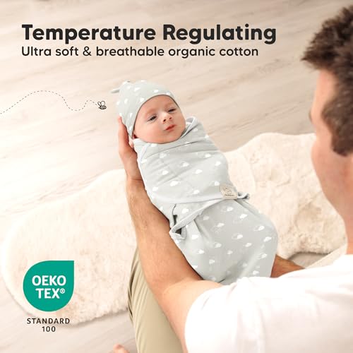 3pk Organic Swaddles for Newborns Girls (3 Count)