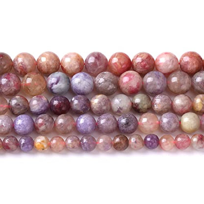 45pcs 8mm 5A Natural Pink Tourmaline Stone Beads Round Loose Spacer Healing Energy Beads for Jewelry Making DIY Bracelets Necklaces 15"