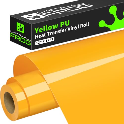 Yellow Heat Transfer Vinyl Roll 12" x12ft Matte HTV Vinyl