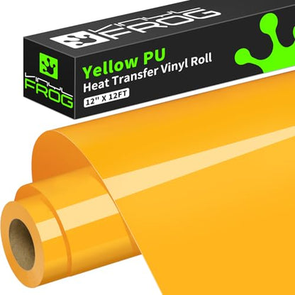 Yellow Heat Transfer Vinyl Roll 12" x12ft Matte HTV Vinyl