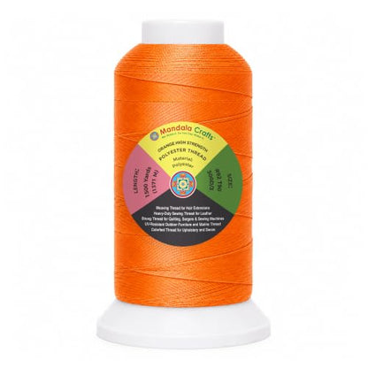 Orange Tex 90 Polyester Heavy Duty Thread for Upholstery