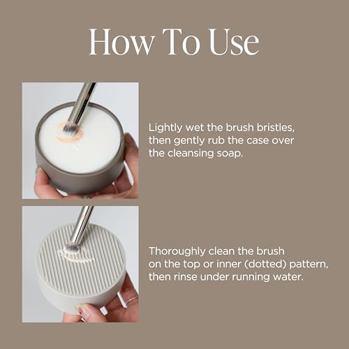 Brush Cleaner Soap with Case & Cleaning Mat