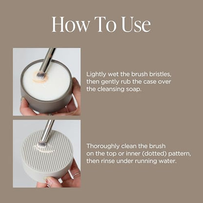 Brush Cleaner Soap with Case & Cleaning Mat
