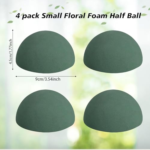 4 Pack Small Floral Foam Half Ball
