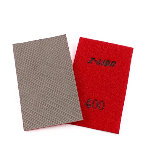 Diamond Abrasive Paper Sheets 400 Grit Diamond Sandpaper Nylon Back for Grinding Stone Glass Ceramic
