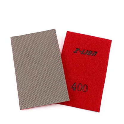 Diamond Abrasive Paper Sheets 400 Grit Diamond Sandpaper Nylon Back for Grinding Stone Glass Ceramic