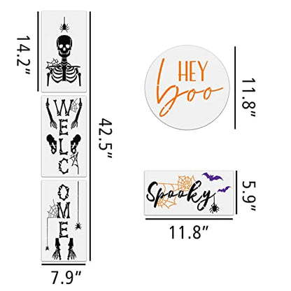 Halloween Stencils for Painting on Wood Halloween Stencils for Crafts (4 Count)