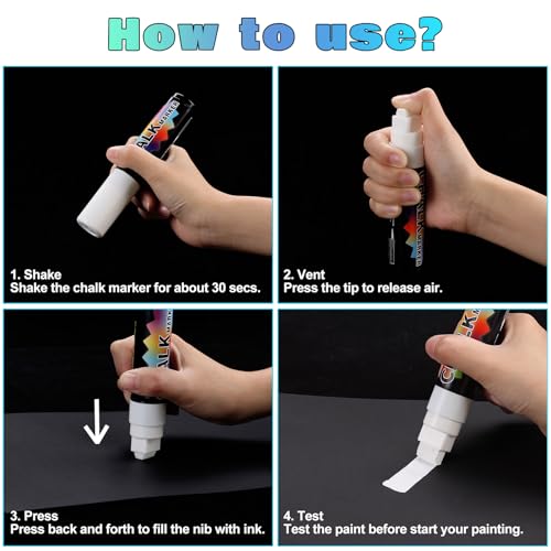 White Chalk Markers (4 Count)
