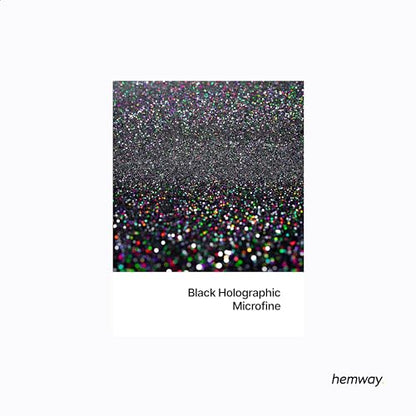Resin Glitter Black Holographic 100g Microfine (3.5274 Ounce)