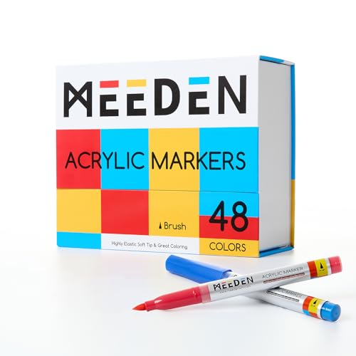 Acrylic Paint Markers Brush Tip (48 Count)